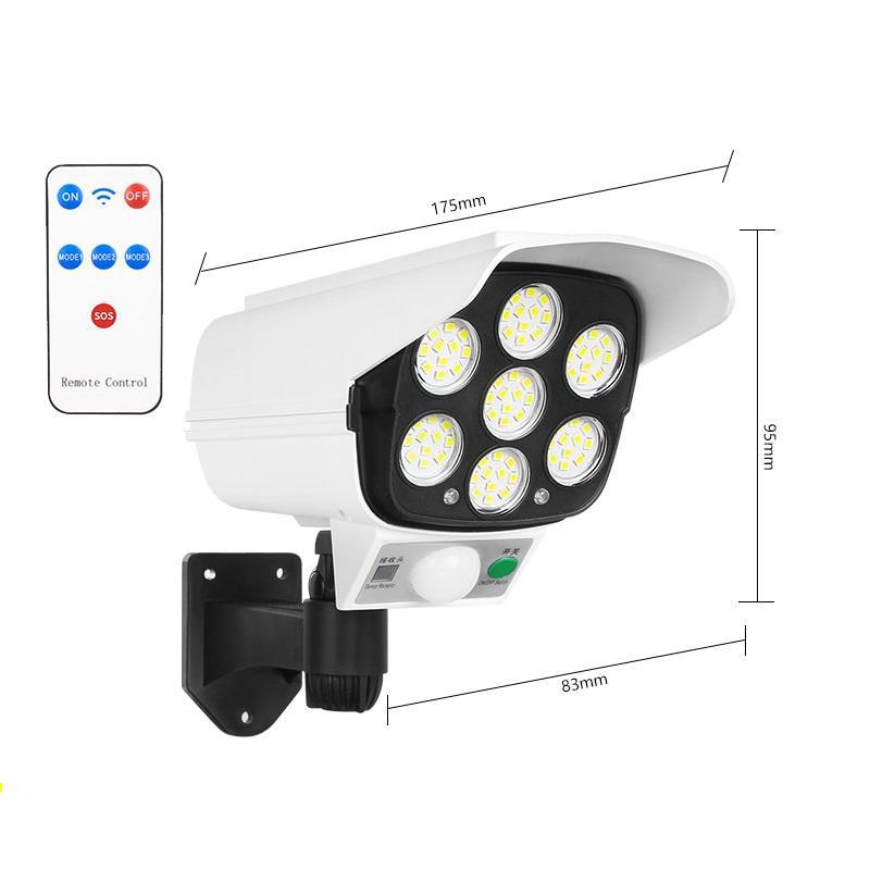 Lámpara solar de inducción del cuerpo humano al aire libre impermeable lámpara de jardín doméstica iluminación de control de luz inteligente lámpara de video de monitoreo de simulación