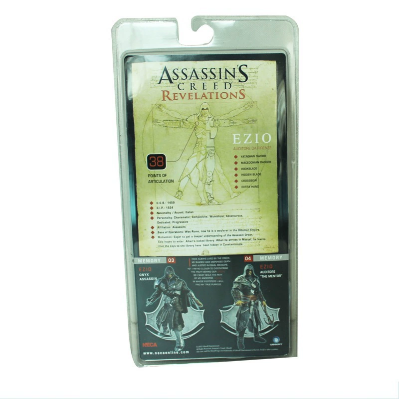 NECA Ассасинс Creed 3 3-е поколение Братство Эцио 7-дюймовая фігурка модель анимационная фигура оптовая