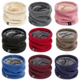 冬季骑行围脖男女同款脖套毛线套头针织护颈椎围脖加绒脖套保暖