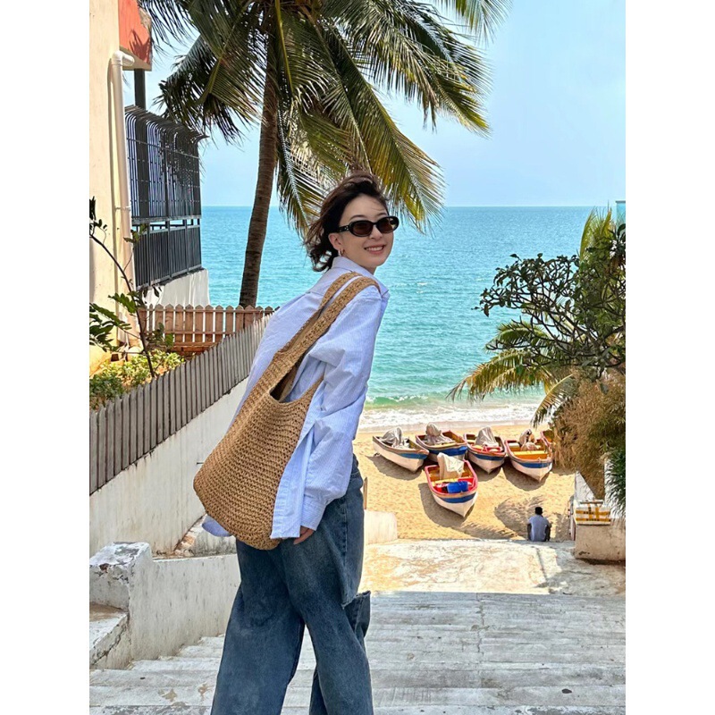 Side cm Single Shoulder Large Capacity Crossbody Straw Bag Women's Summer Canvas Bag Seaside Holiday Beach Woven Bag Straw Woven Bag Side cm Single Shoulder Large Capacity Crossbody Straw Bag Women's Summer Canvas Bag Seaside Holiday Beach Woven Bag Straw Woven Bag
