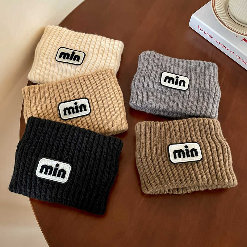 Otoño y invierno tejido banda ancha para el cabello de los niños a prueba de viento frente banda de cabello para las mujeres 2024 nuevo paquete de letras banda de cabello tierna