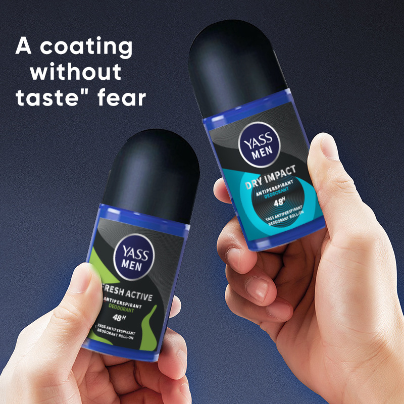 Engelska YASS roll-on bodyspray för män med långvarig doft, antiperspirant, torr och bärbar doft._voghion.com