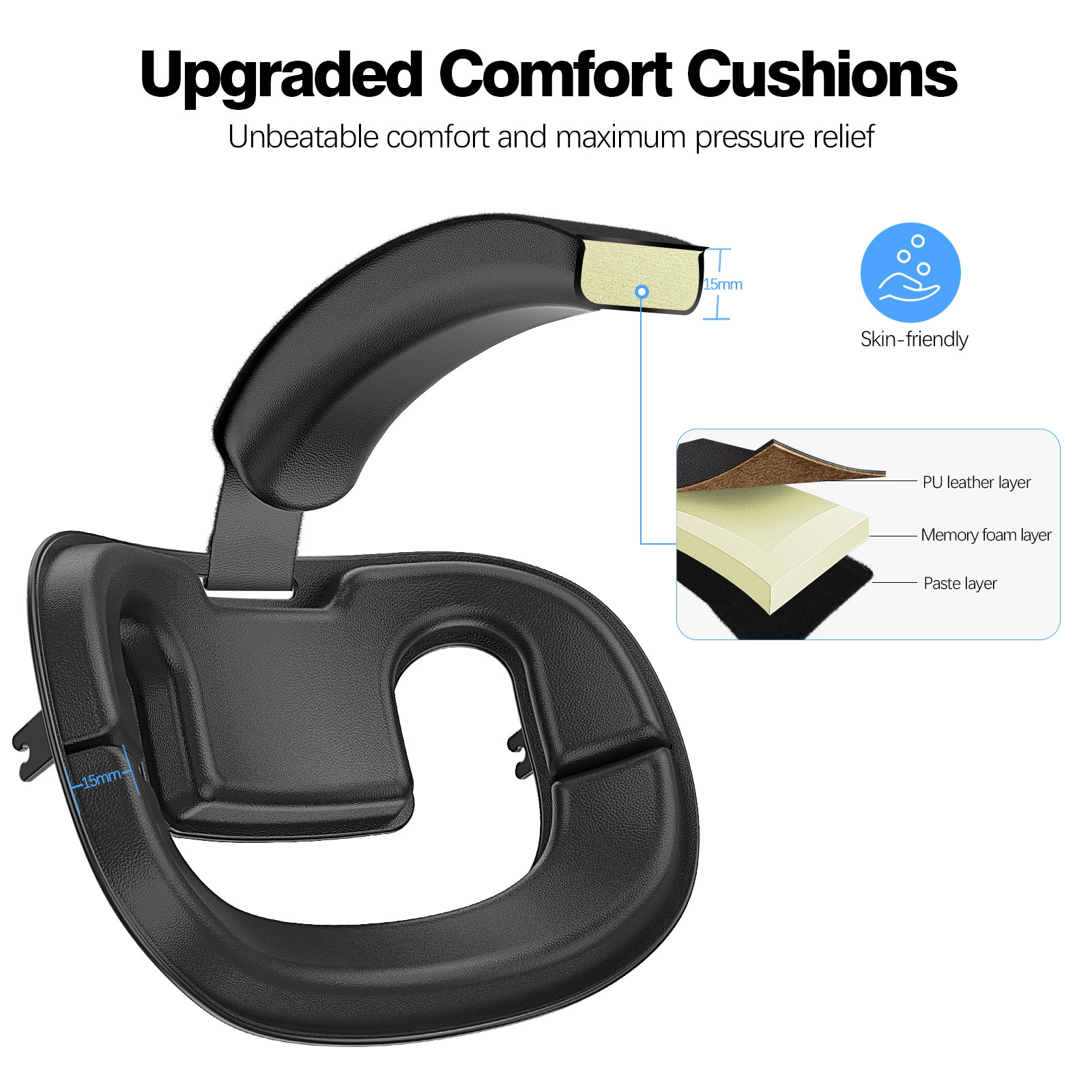 Подходит для Meta/Oculus Quest 2. Удобная, не давит на лицо. Умный VR-аксессуар — эластичная повязка (эксклюзивное исполнение)