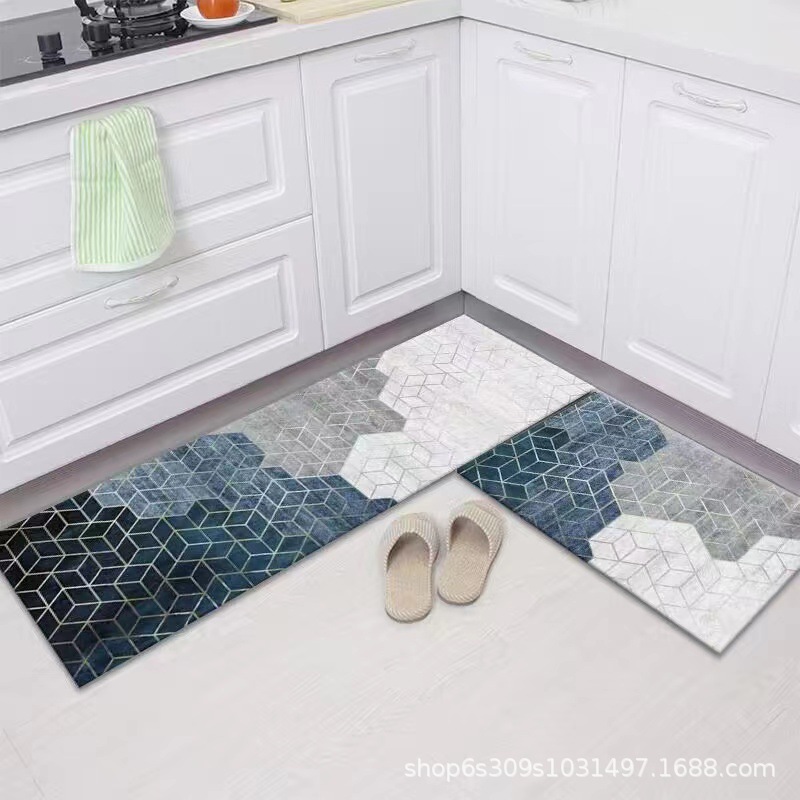 Alfombra de piso de cocina fábrica al por mayor puerta larga alfombra antideslizante alfombra de cocina alfombra de puerta de dibujos animados del hogar estera de la puerta