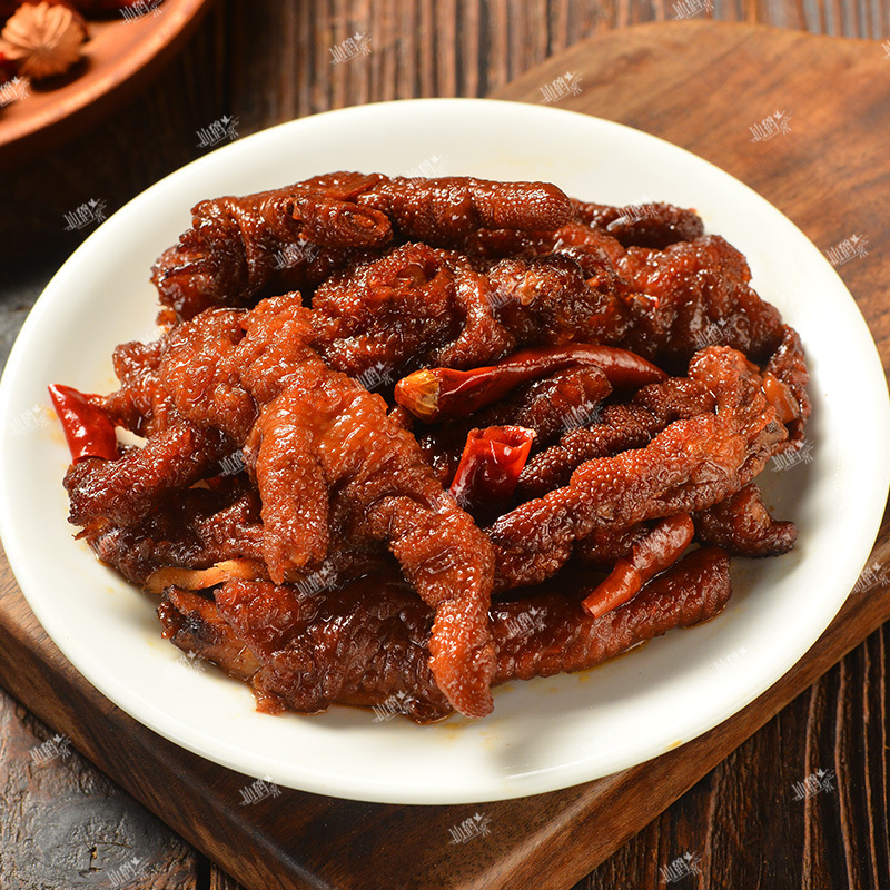 【19.9元640克】仙鹤来虎皮凤爪鸡爪整爪切碎追剧解馋即食零食W|undefined