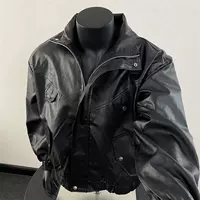 Свободная куртка из мягкого полиуретана (эко-кожа), бомбер, молния, M–3XL
