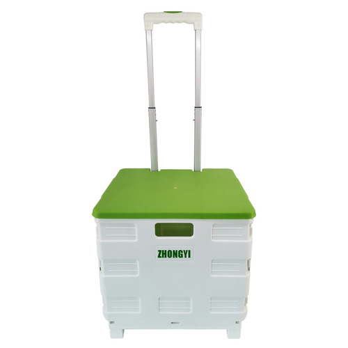 Home foldable portable shopping cart supermarket grocery outdoor small pull cart camping seat storage dormitory shopping cart