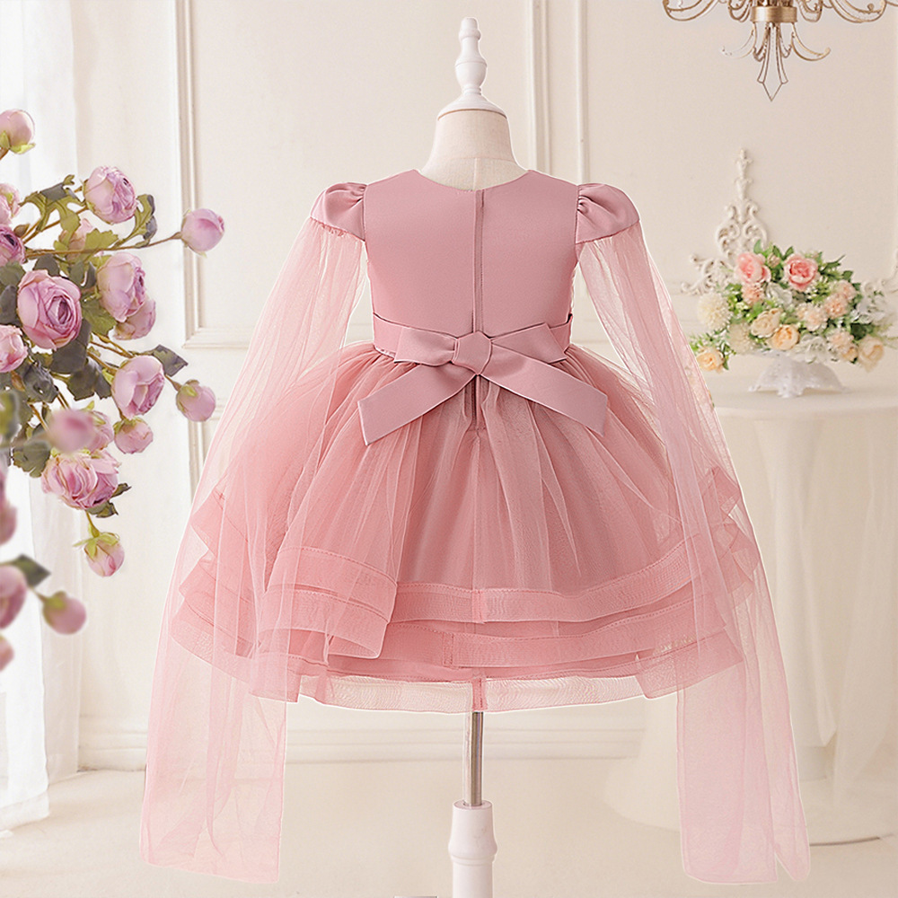 Vestido de princesa para niñas de comercio exterior, niña de las flores, niña, vestido de noche, traje de interpretación de piano para niños, vestido de pasarela