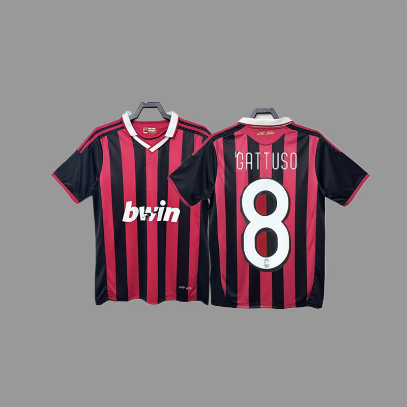 ACレトロユニフォームサッカー服マルティーニパトインザジシェフチェンコガトゥソネスタユニフォーム|undefined