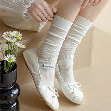 春夏季薄款女士堆堆袜镂空百搭jk袜ins风甜美中筒女袜