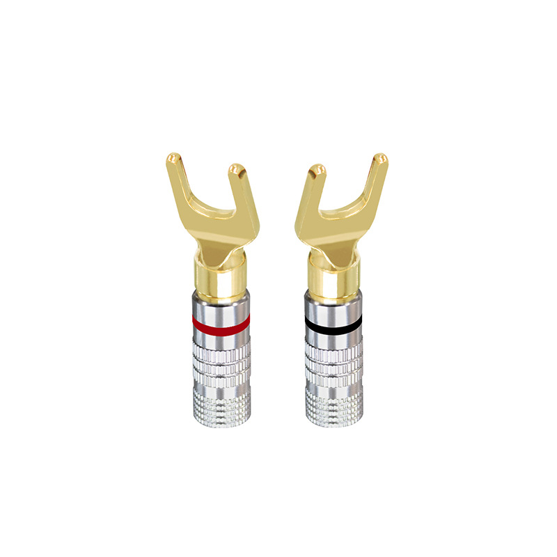 Nakamichiバナナプラグ銅金メッキ発熱スピーカースピーカーケーブル溶接なし4.5mmバナナヘッド