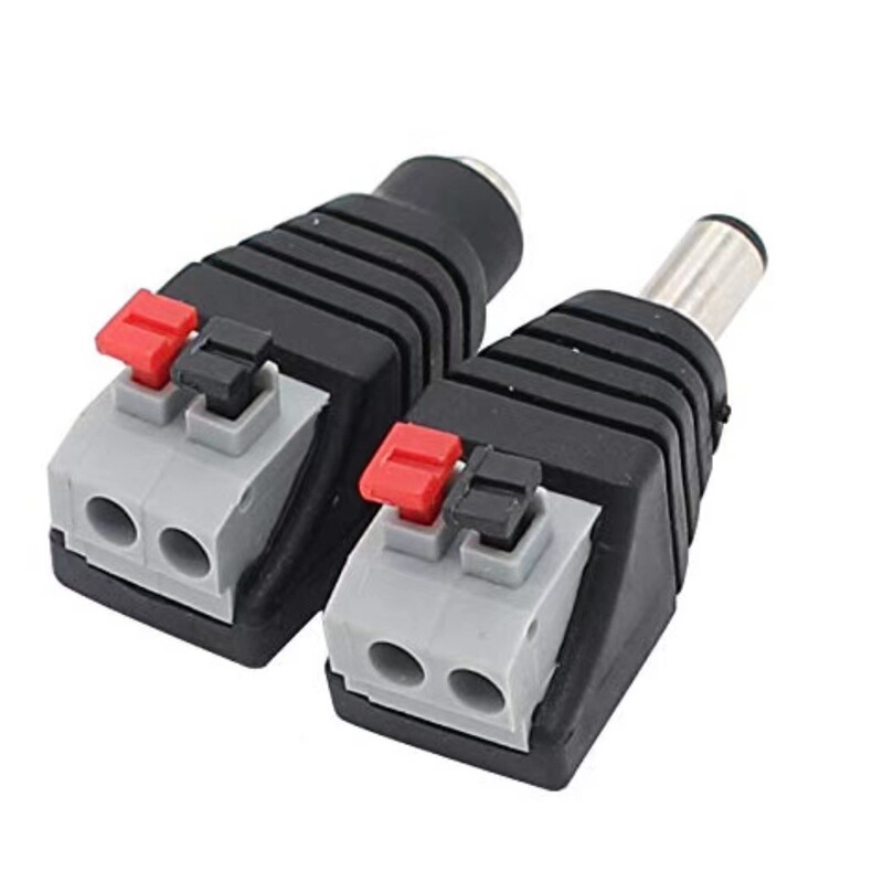 Dc5521 Adapter Female Connector Led Power Supply 12V Monitoring Connector Solderless Quick Terminal Plug