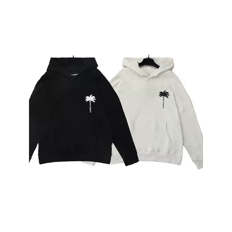Palm棕榈天使Angels前后棕榈树印花欧美潮牌宽松男女毛圈连帽卫衣