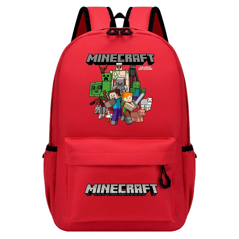 Игровой рюкзак для Minecraft, школьный рюкзак, неординарный стиль, простой модный студенческий рюкзак