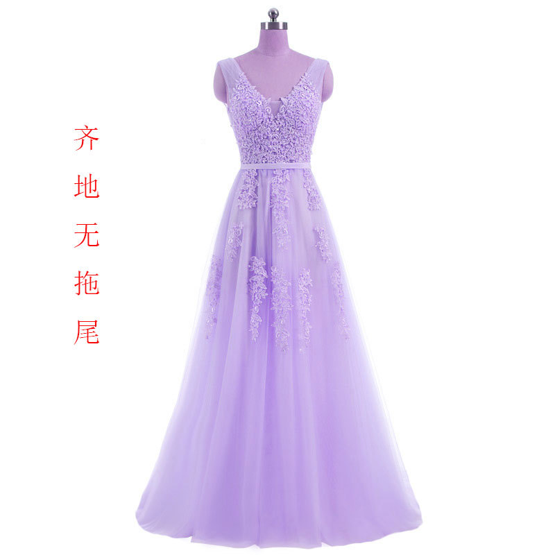 Vestido de Noche con Cuello en V para Mujer de Encaje Sin Mangas para Fiesta image 21