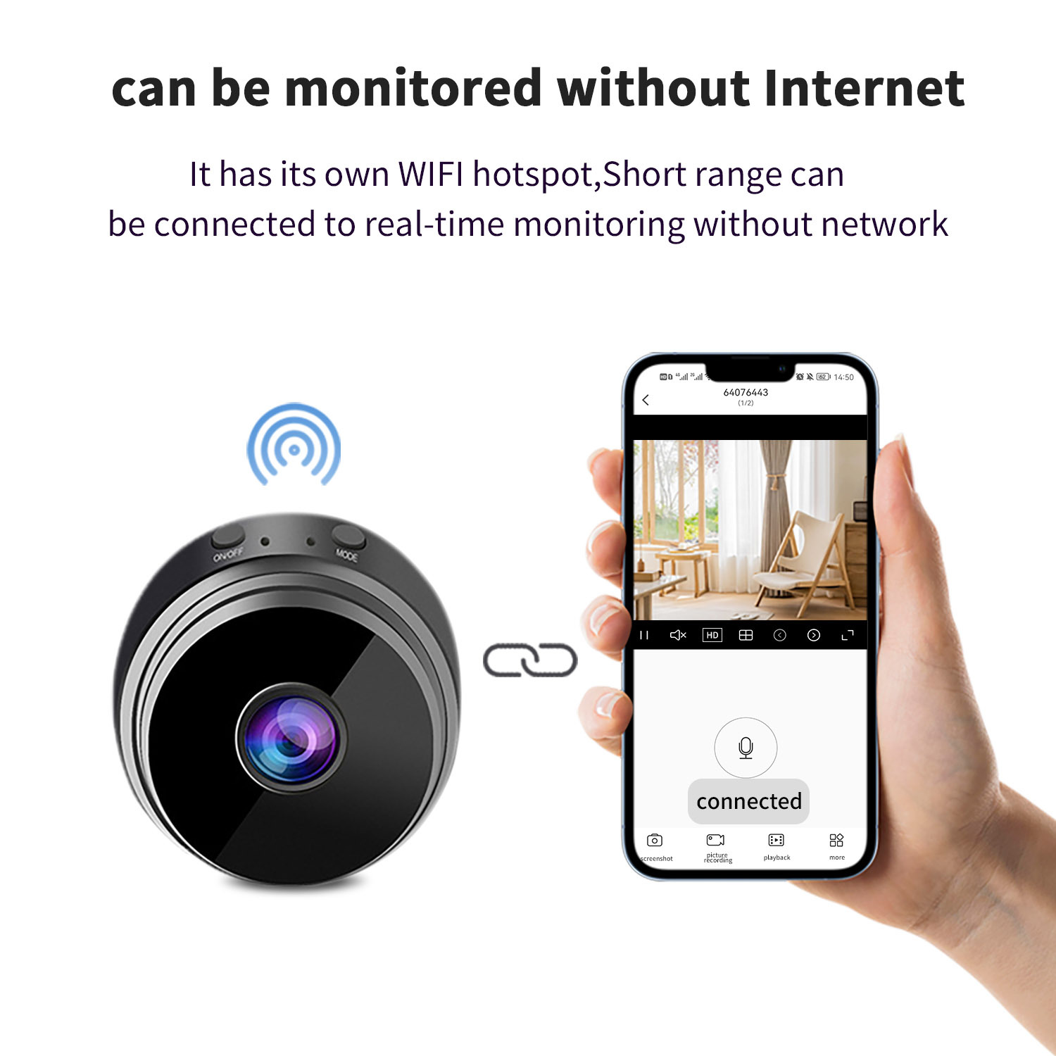 A9 WiFi Smart Security Camera – 720P HD Indoor Monitoring, Night Vision, Motion Detection, 2-Way Audio, V380 App Control_voghion.com