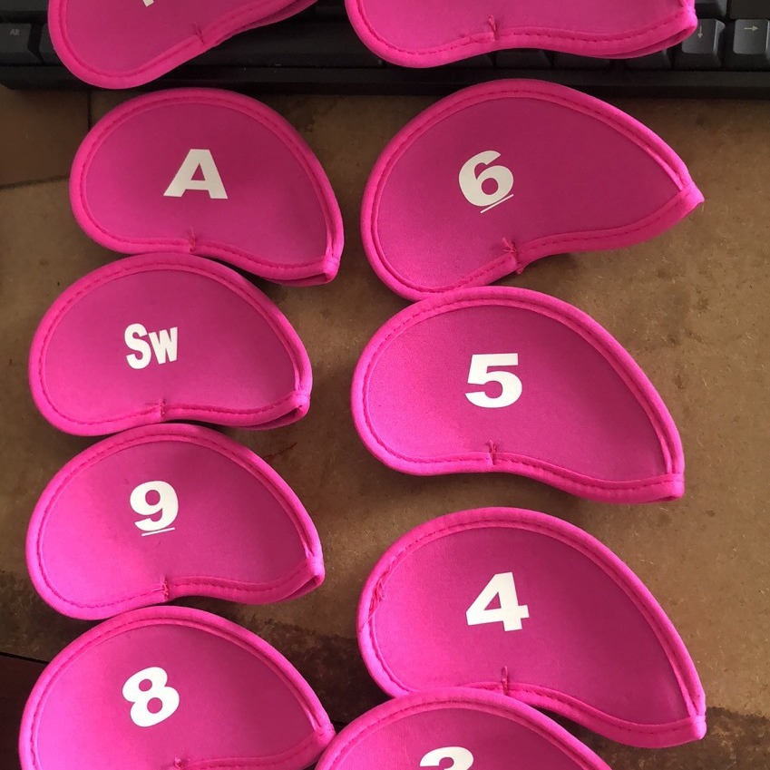 Yuofan fuente suministro digital cubierta de la bola tapa conjunto 10 varilla de hierro cubierta de suministros personales accesorios cubierta del club de golf