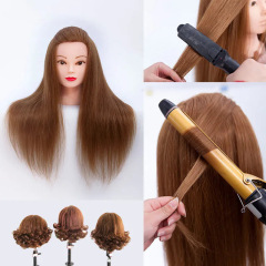 美容学習用マネキンヘッド、ヘアスタイリング、メイクアップ、ブライダルスタイリング、パーマ、トレーニングヘッド、マネキンヘッド、ウィッグ、巻き毛