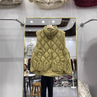 Niche Style 2023 Winter New Style White Duck down Jacket Vest Vest Vest Jacket Women's Trendy