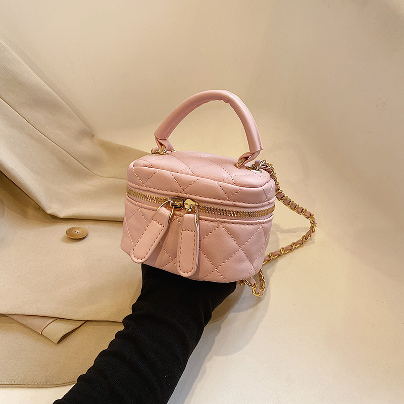 INS moda estilo Chanel estilo occidental niñas padre-hijo bolsa de cosméticos crossbody lápiz labial portátil auricular bolsa bolso de las mujeres