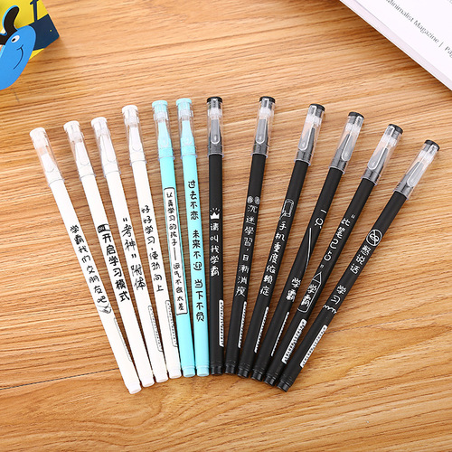 Cute Scholar Neutral Pen Creative Stationery 0.5mm Needle Pen Black Signature Pen Office Supplies Student Water-based Pen