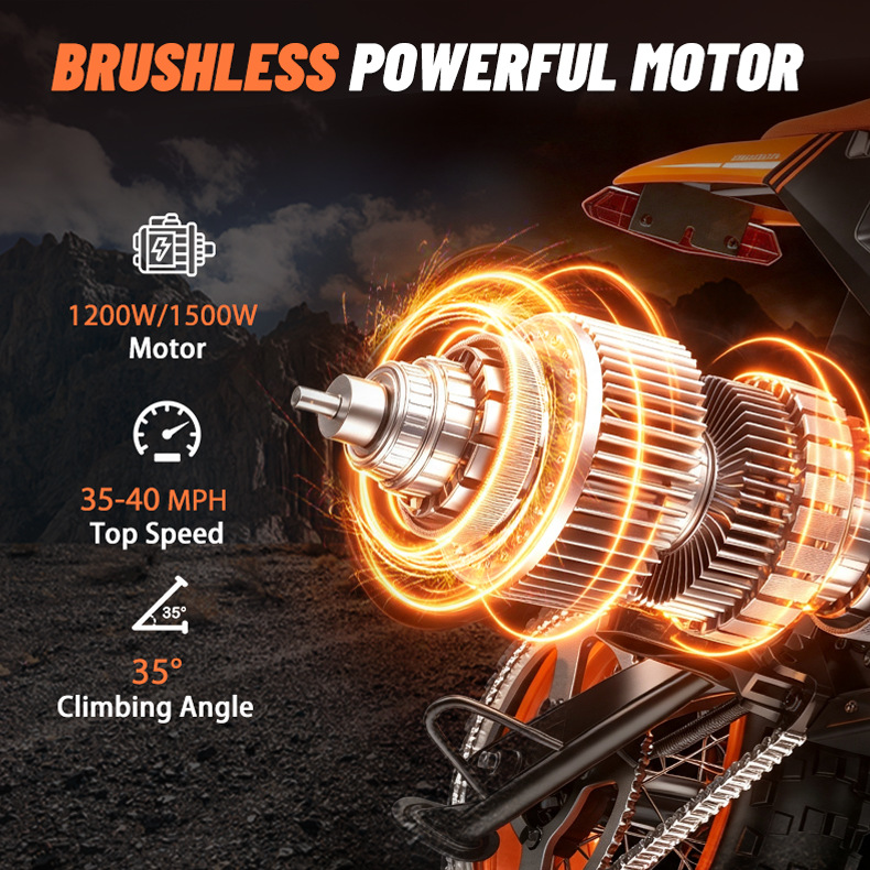 European and American Overseas Warehouse Off-Road Electric Motorcycle 4000W Mountain Dirtbike Racing 17/ 14inch Electric Motorcycle Export