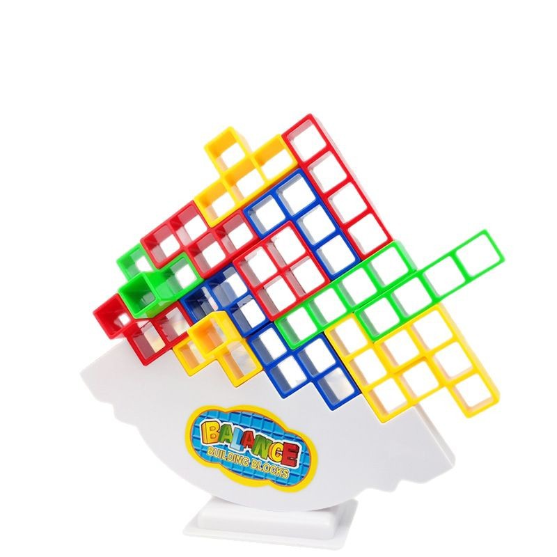 Juego de equilibrio oscilación apilado alto bloques de construcción rusos apilado Jenga Dile juguetes de regalo de escritorio para niños transfronterizos
