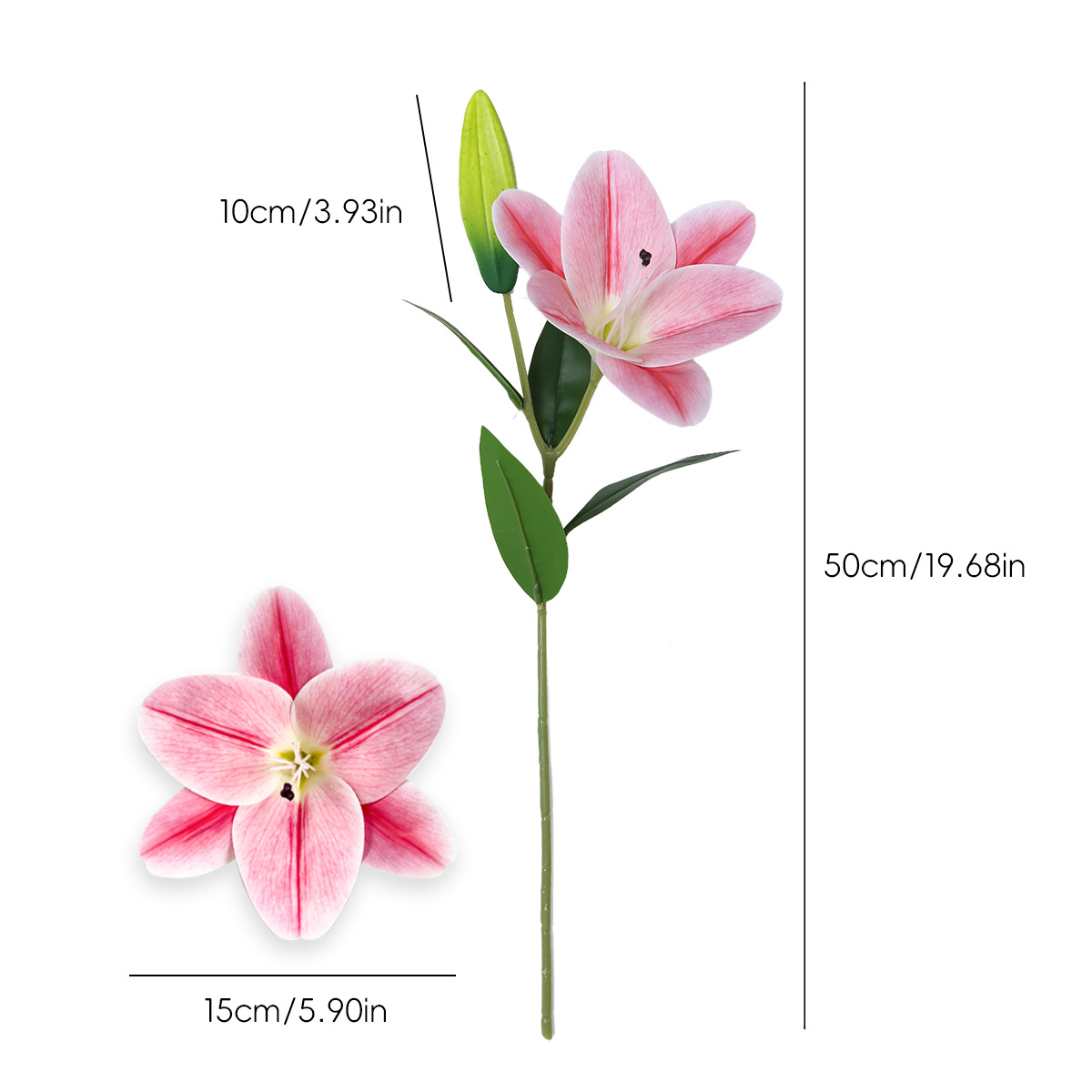 Fabricantes al por mayor boda decoración del hogar flor falsa 1 flor 1 brote mini película de una sola mano 2 lirios de flores artificiales
