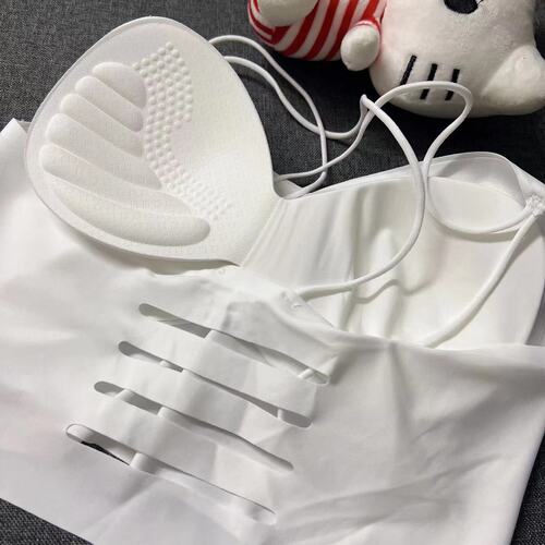 6029 Thick Cup Ice Silk Seamless Hollow Beauty Back Wrap Thin Straps Crossover Tube Top Women's Underwear with Mid-Length Vest Inside