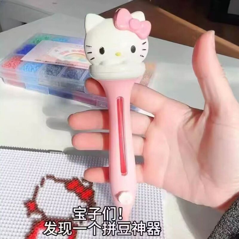 Cross-Border Kt Cat Popular DIY Bead Pen with Press-Type Beads for 3D Fusion Beads Educational Toy