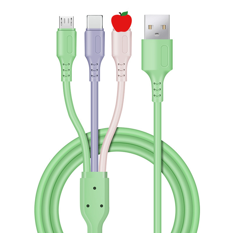 Android、Apple、Huawei Type-c フラッシュ充電ケーブルに適した厚い回転 120W 超高速充電 1 対 3 データケーブル|undefined