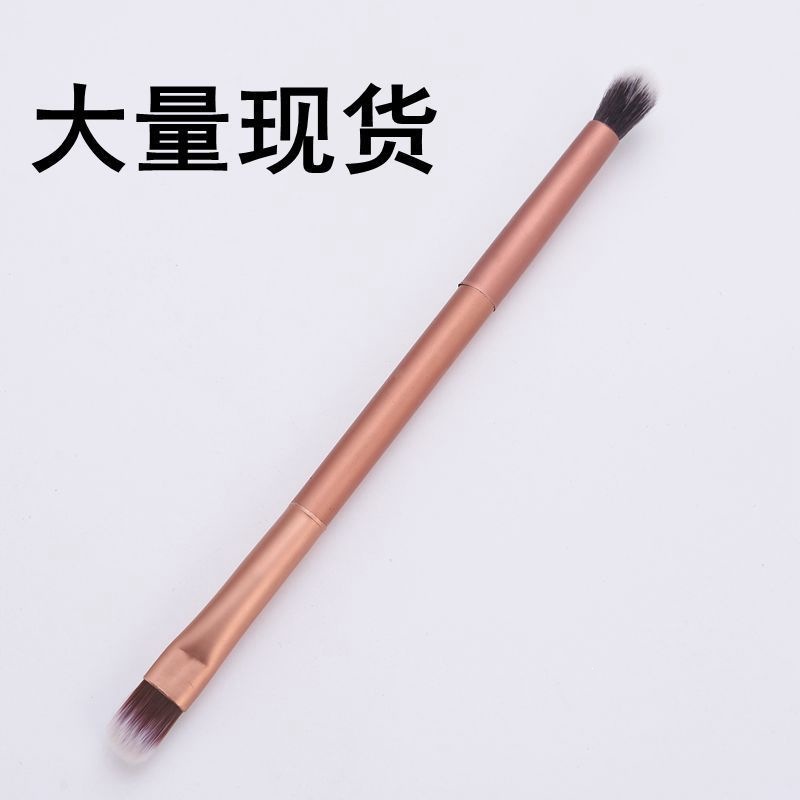 Factory Direct Sale of Single-Ended Makeup Brushes, Double-Ended Blending Nose Shadow and Eyeshadow Brushes, Multifunctional Makeup Tools, Available for Sample Order