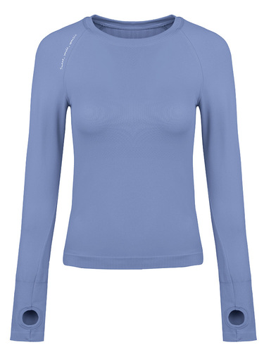 Seamless Nudie Fitness Sports Women's Crew Neck Long Sleeve Quick Dry T-Shirt Pilates Tight Running Yoga Top