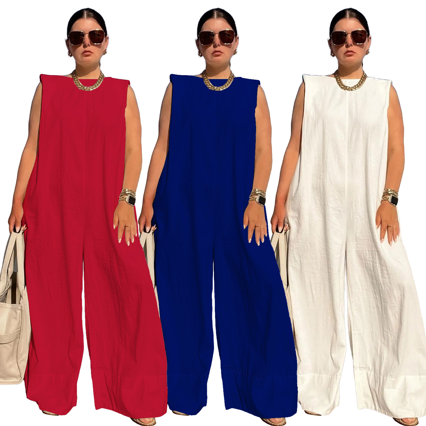 Classic Style Solid Color Polyester Jumpsuits display picture 8