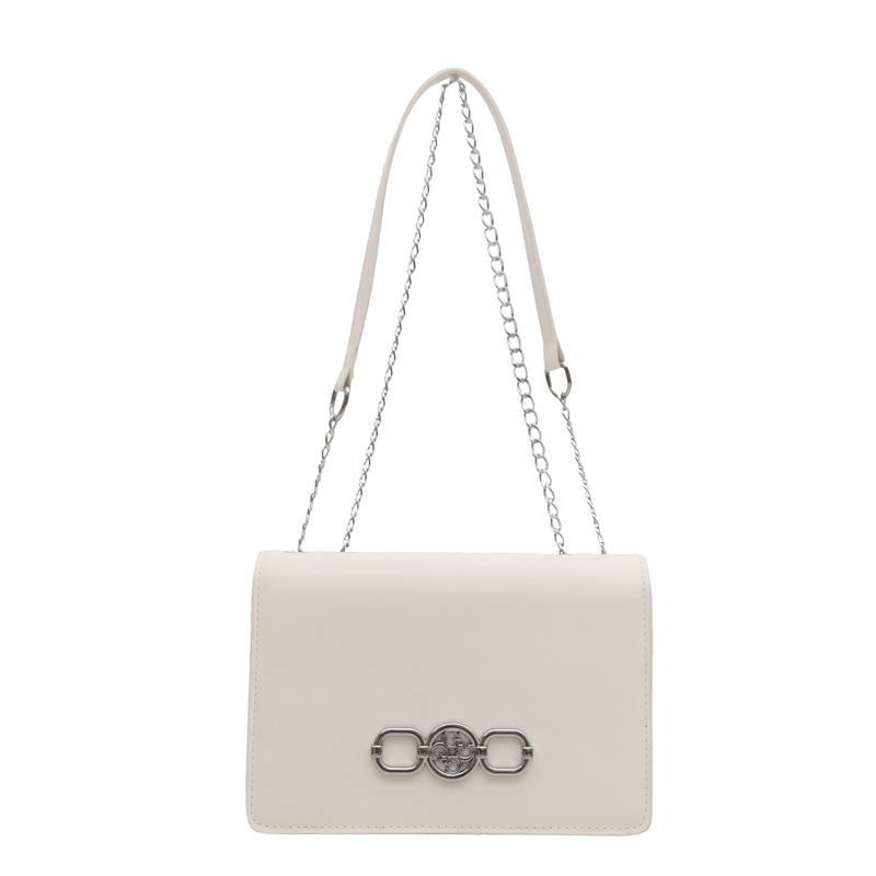 Bolso cuadrado pequeño de estilo minimal europeo y americano 2025 primavera nueva textura bolso de hombro estilo occidental cadena de moda bolso de mensajero marea
