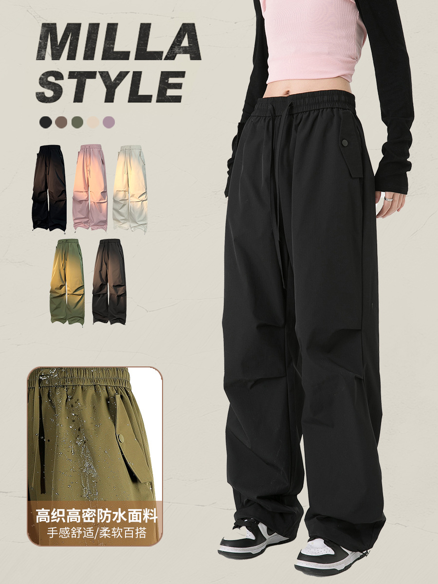 ジャック・チャイエンヤン メンズ パラトルーパー カジュアル 多用途 ワークパンツ 薄手 若者向け スポーツ タックパンツ 春夏 機能性スタイル