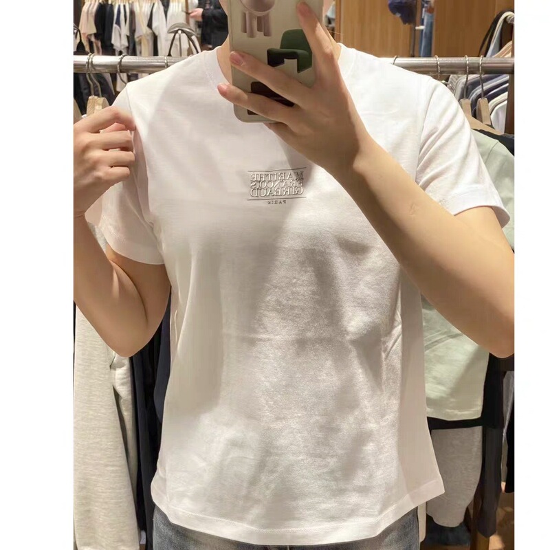 MAR Women's Solid Color Round Neck Short Sleeve T-Shirt, Same Style as Go Yunjin, Classic Logo, Summer 2026 MAR Women's Solid Color Round Neck Short Sleeve T-Shirt, Same Style as Go Yunjin, Classic Logo, Summer 2026