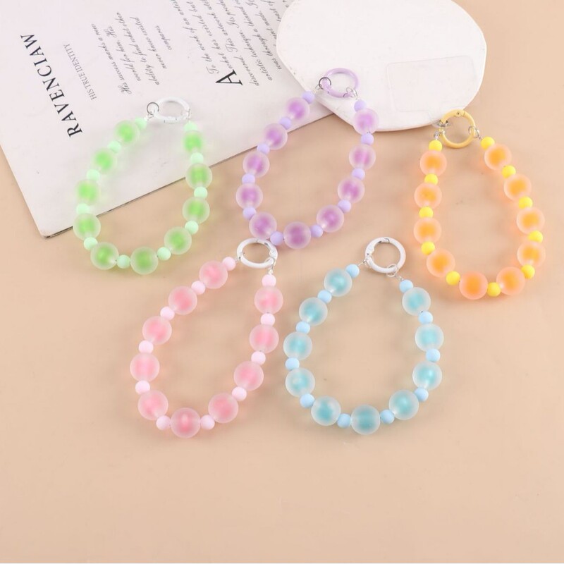Matte bead chain, high aesthetic value phone chain, available in multiple colors, cute bag accessory, ins-style, fresh and fashionable Matte bead chain, high aesthetic value phone chain, available in multiple colors, cute bag accessory, ins-style, fresh and fashionable