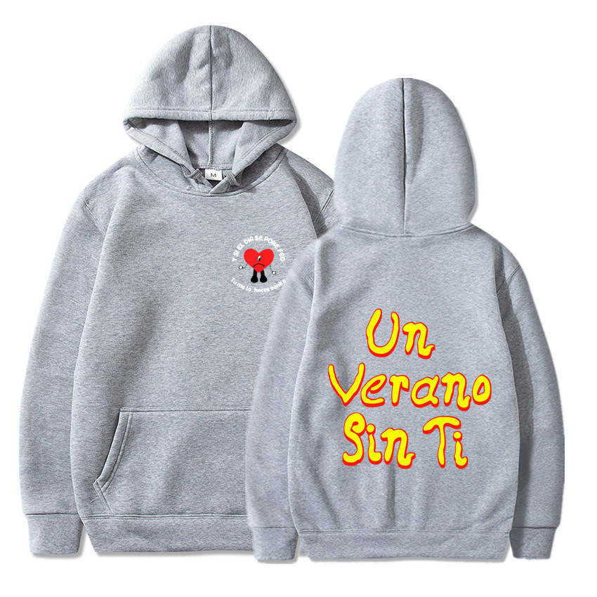 Nuevo otoño e invierno transfronterizo un verano sin ti bad bunny nuevo álbum sudadera con capucha