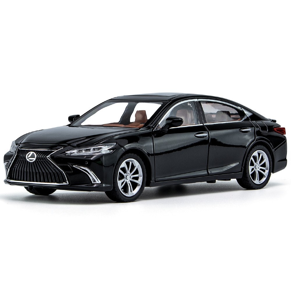 (Caja de espuma) 1:24 simulación aleación Lexus ES300 modelo coche sonido y luz Tire hacia atrás adornos colección
