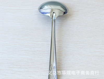 一元纯钢小圆头勺汤勺饭勺批发 一元两元 义乌厂家批发
