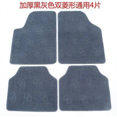 Ayaqaltılar (Kovriklər) TPE wrap-around mat, suitable for cars - thickened-black-gray-double-diamond-shaped-universal-4-piece-set
