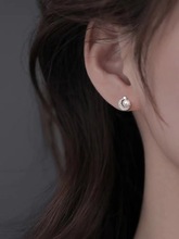 925纯银针珍珠耳钉新款2023爆款女耳环小众高级感轻奢耳饰