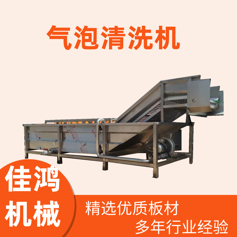 大型全自动果蔬气泡清洗机海鲜产品气泡清洗机翻浪式肉类清洗机