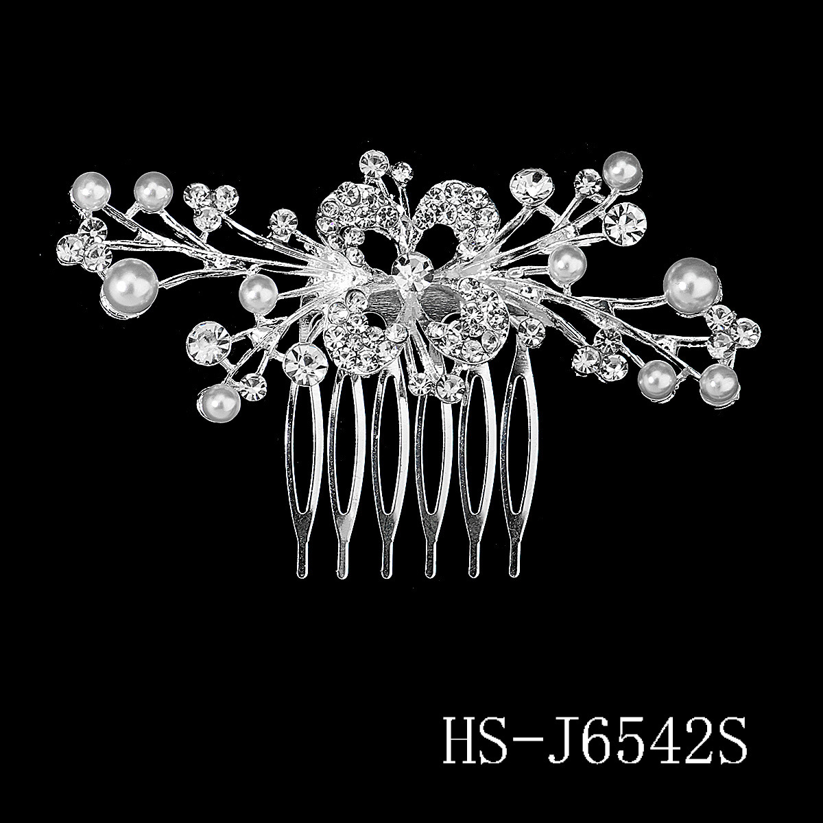 Ethnic Style Flower Alloy Knitting Insert comb 1 Piece