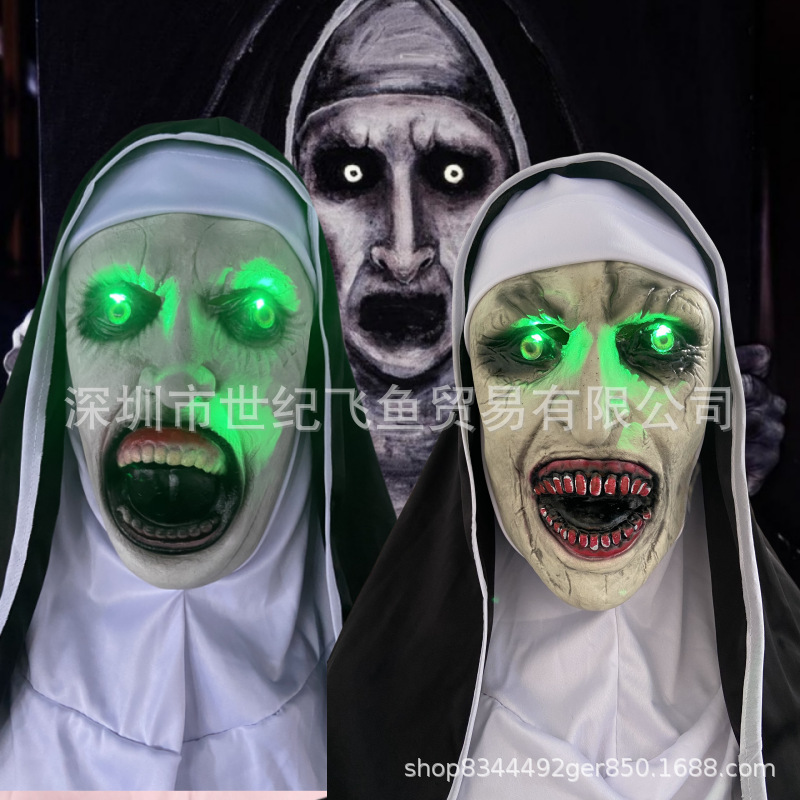 Conjuring 2 máscaras de monjas películas de terror toque de cabeza de terror de Halloween fabricación de props en stock nuevo transfronterizo