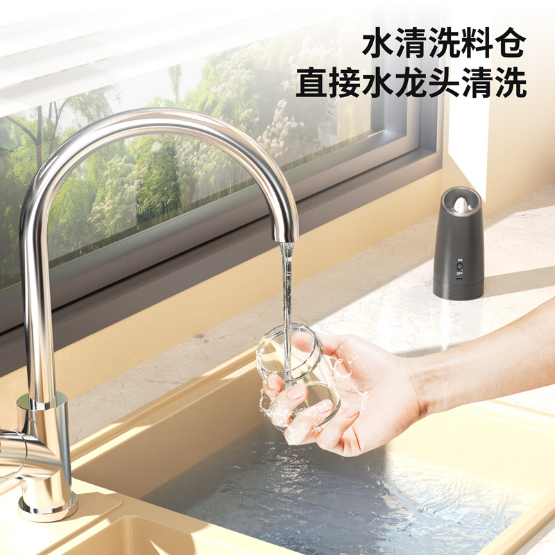 Molino de pimienta rentable transfronterizo del fabricante Molinillo de pimienta eléctrico con sensor de gravedad recargable Pepper Mill