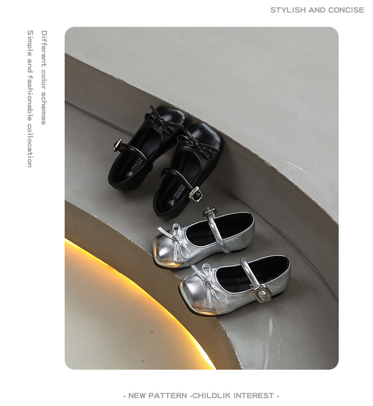 Mädchen Mary Jane Ballerinas In Glänzendem Silber Für Schule_voghion.com