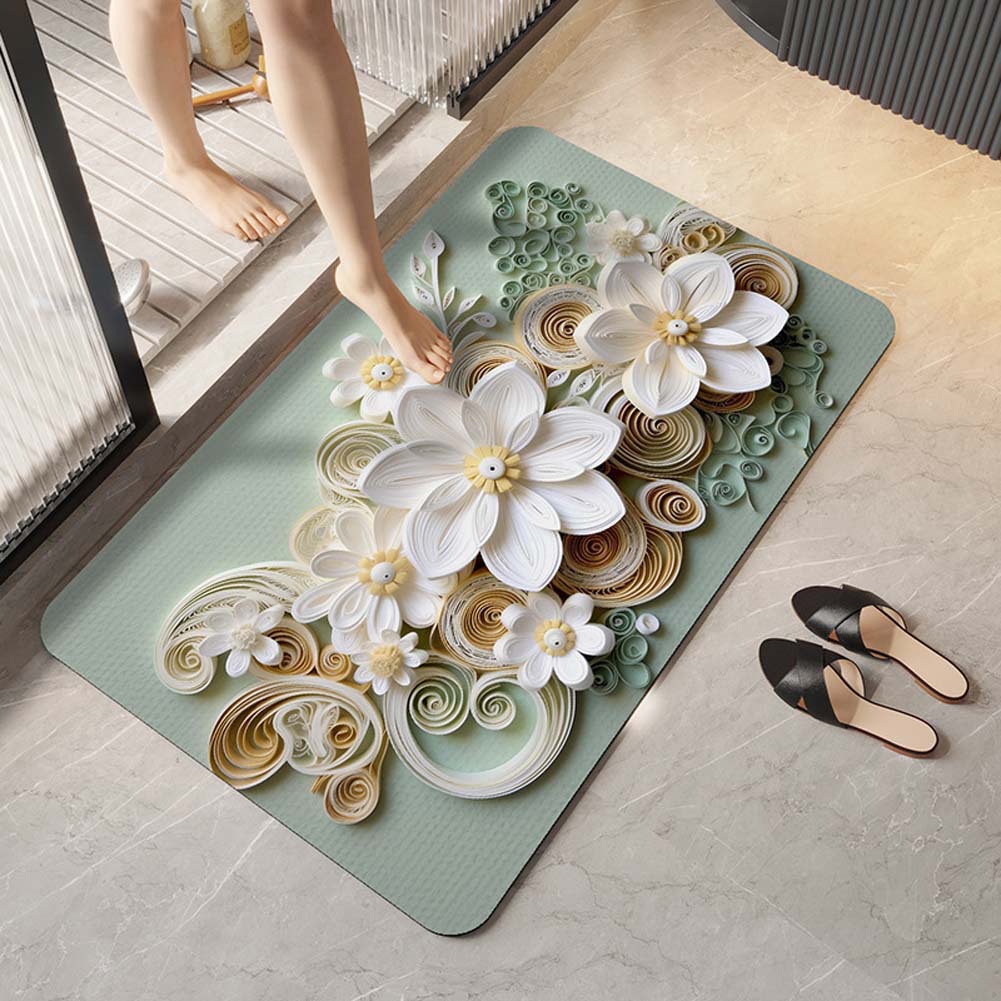 3d Illusion Bathroom Mat, Soft Absorbent Quick Dry Non-slip Rug_voghion.com