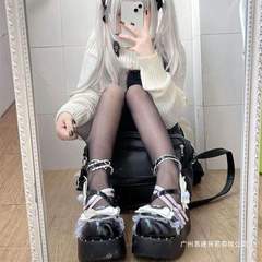 可爱洛丽塔鞋甜美少女鞋子JK小皮鞋2025年辣妹厚底鞋增高百搭单鞋